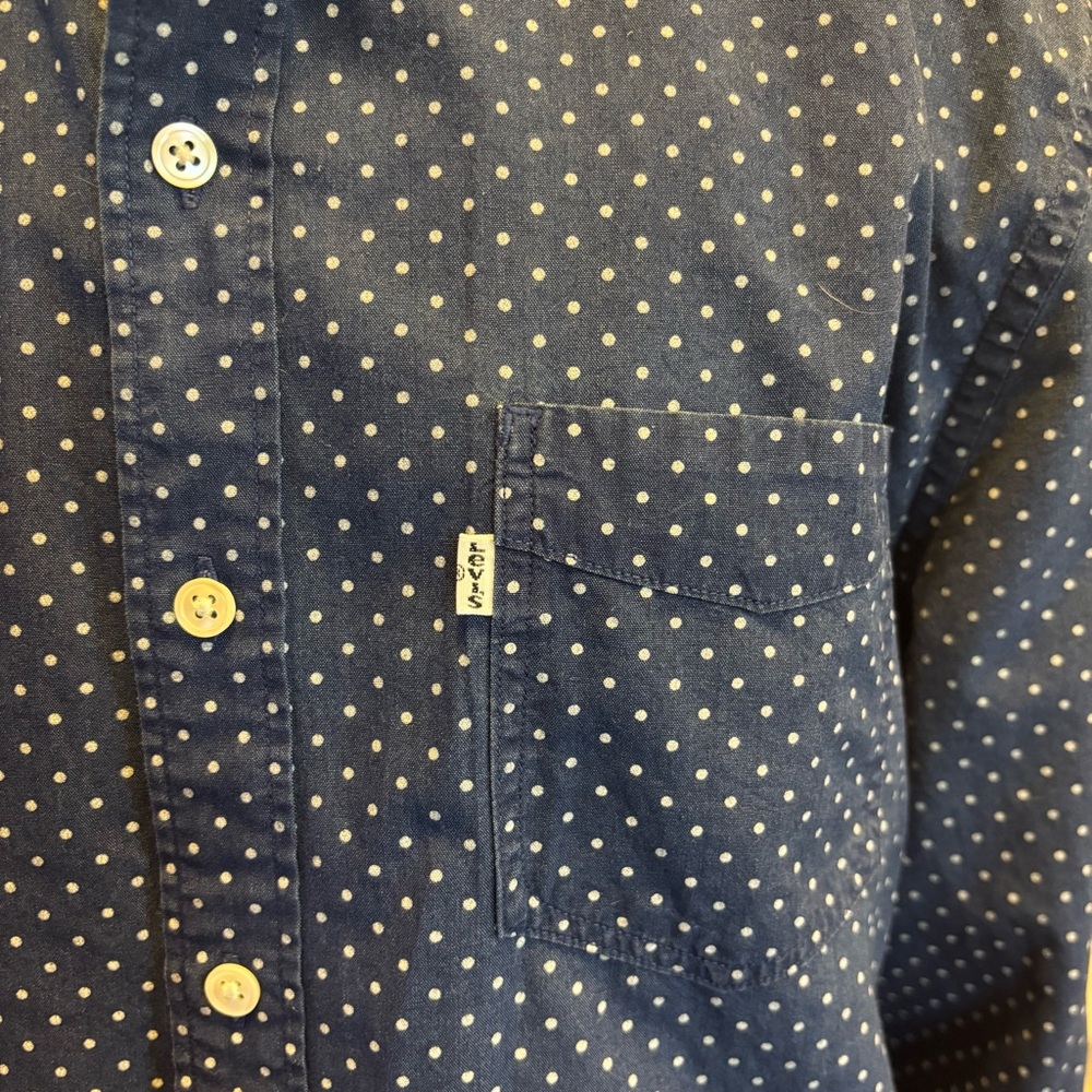 Levi’s Button Down, Collared Shirt Indigo Dyed Wi… - image 2